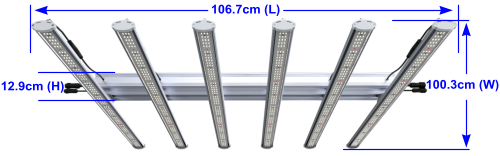 ARANHA Series LED grow light dimensions